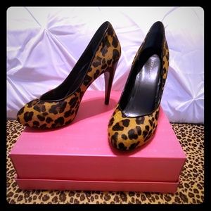 BCBG Leopard Pumps